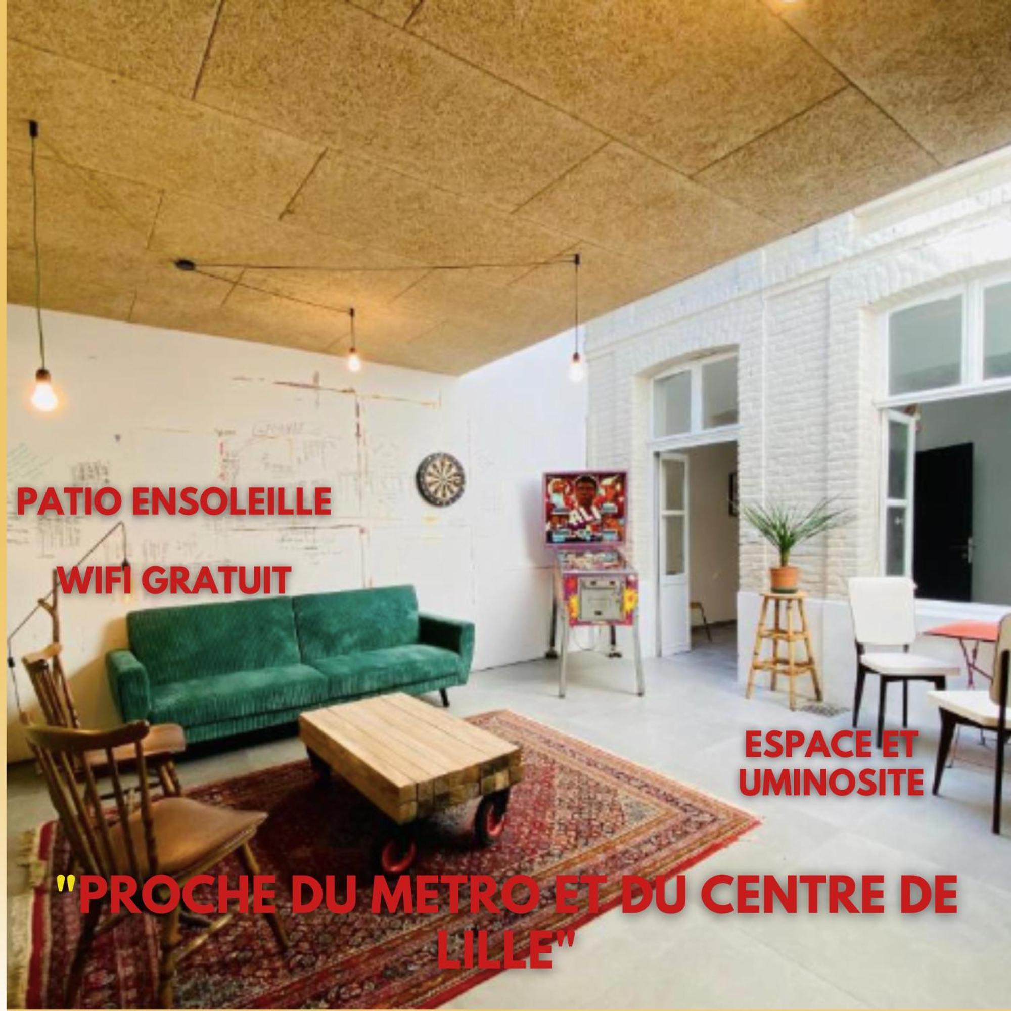 Oasis Urbaine - Spacieux Et Calme Avec Patio Лилль Экстерьер фото